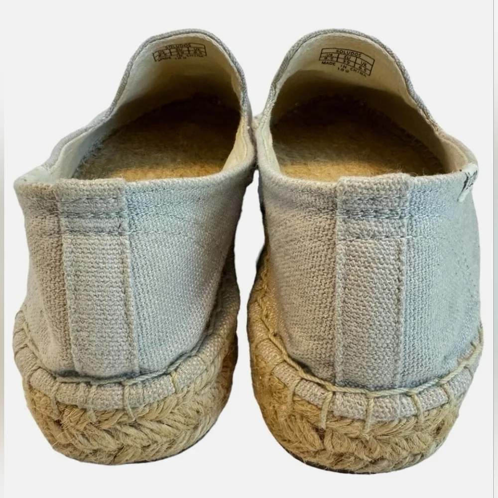 Soludos Canvas Platform Espadrille Shoes Size 8.5